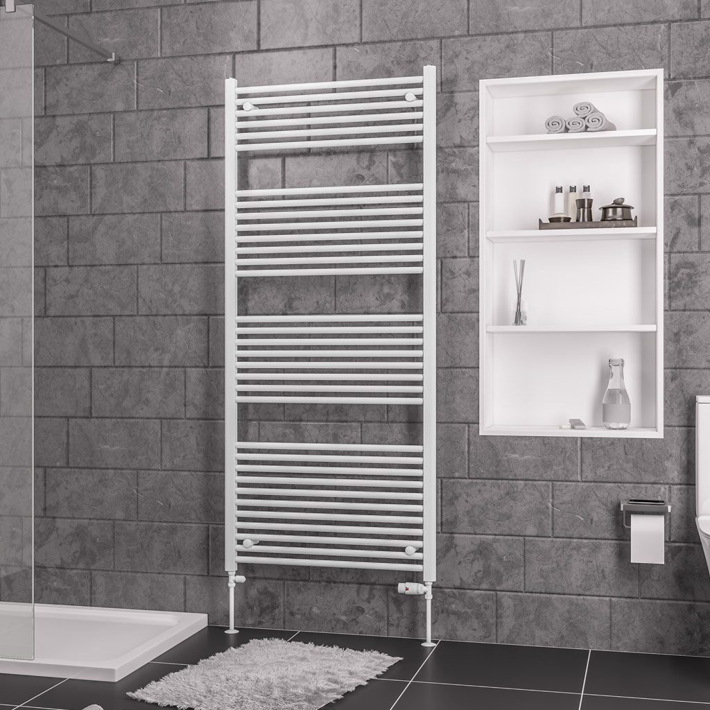 Eastbrook Biava Electric Straight Gloss White Towel Rail 1720mm x 750mm 41.0287-ELE