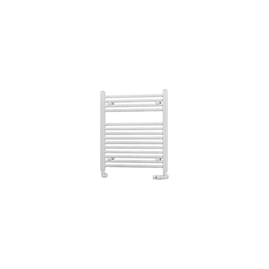 Eastbrook Biava Electric Straight Gloss White Towel Rail 688mm x 600mm Cut Out Image 41.0280-ELE