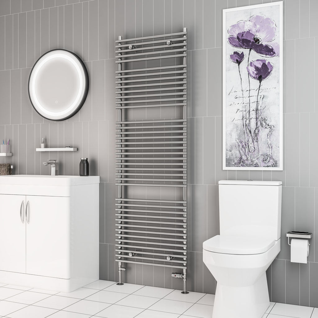 Eastbrook Biava Electric Tube On Tube Chrome Towel Rail 1800mm x 600mm 41.0171-ELE
