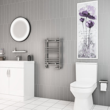 Eastbrook Biava Electric Tube On Tube Chrome Towel Rail 600mm x 400mm 41.0163-ELE