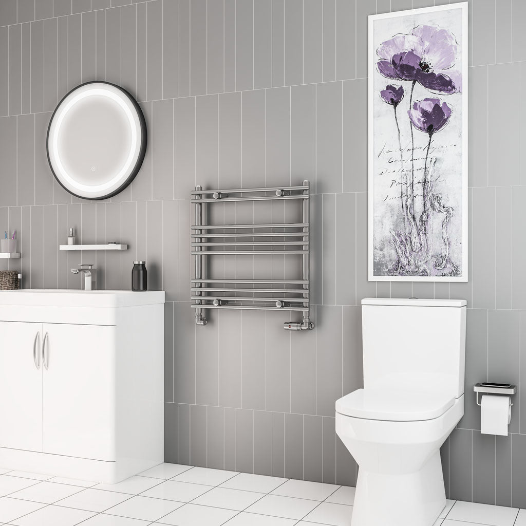 Eastbrook Biava Electric Tube On Tube Chrome Towel Rail 600mm x 600mm 41.0169-ELE