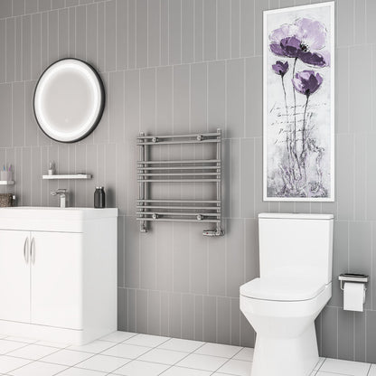 Eastbrook Biava Electric Tube On Tube Chrome Towel Rail 600mm x 600mm 41.0169-ELE