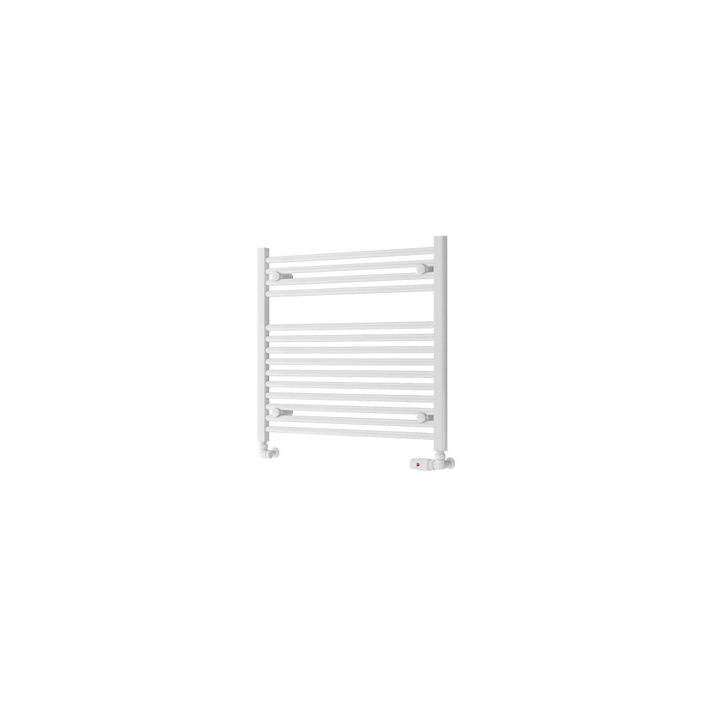 Eastbrook Biava Hidden Vent Straight Gloss White Towel Rail 688mm x 750mm Cut Out Image 61.0087