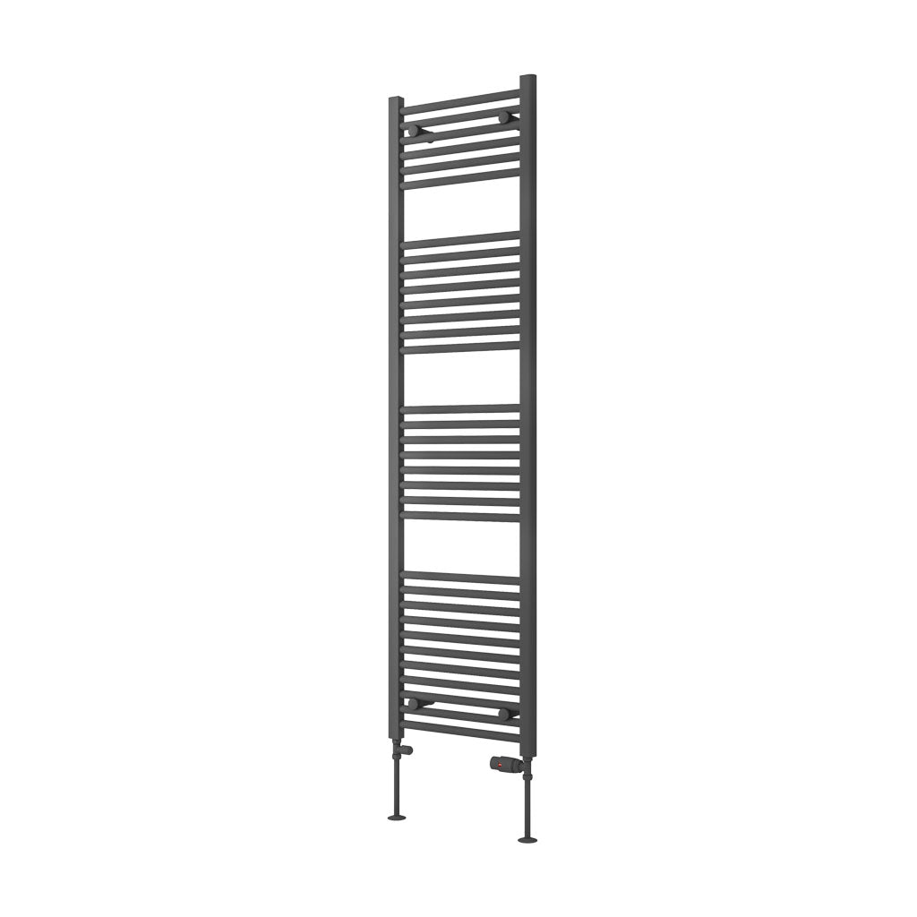 Eastbrook Biava Hidden Vent Straight Matt Anthracite Towel Rail 1720mm x 450mm Cut Out Image 61.0101