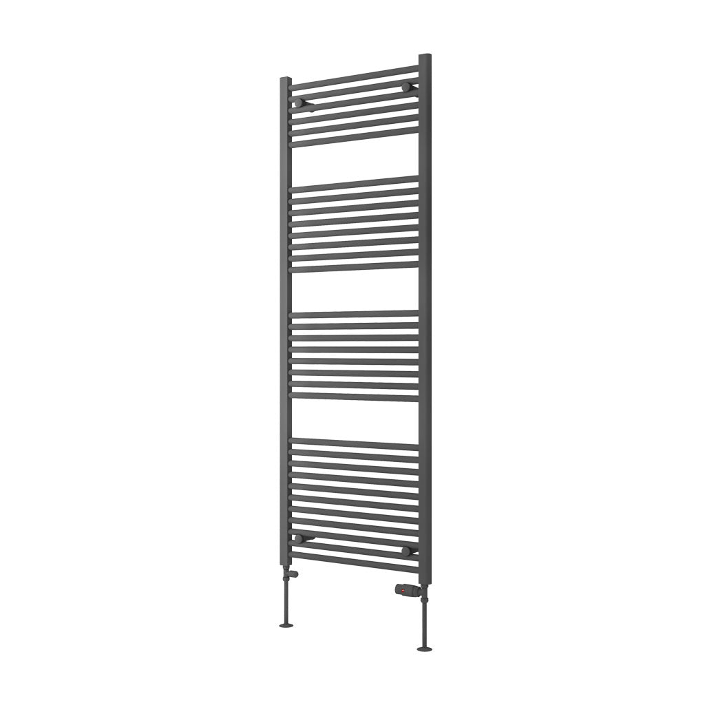 Eastbrook Biava Hidden Vent Straight Matt Anthracite Towel Rail 1720mm x 600mm Cut Out Image 61.0102