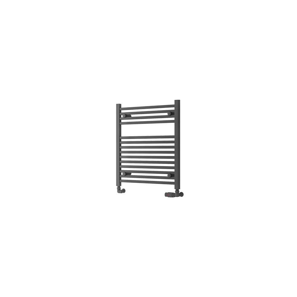 Eastbrook Biava Hidden Vent Straight Matt Anthracite Towel Rail 688mm x 600mm Cut Out Image 61.0096