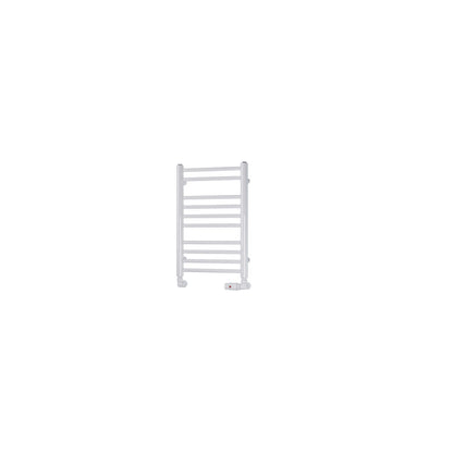 Eastbrook Biava Round Straight Gloss White Towel Rail 600mm x 400mm Cut Out Image 41.0154