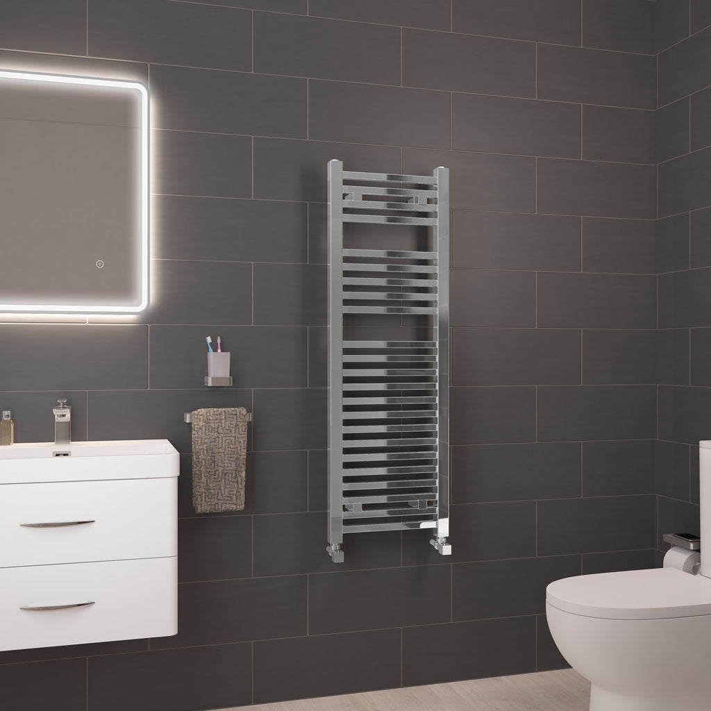 Eastbrook Biava Square Chrome Towel Rail 1200mm x 400mm 41.0110