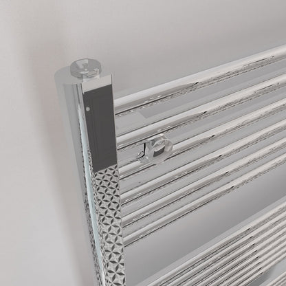 Eastbrook Biava Straight Chrome Towel Rail 688mm x 750mm Close Up Image 41.0271