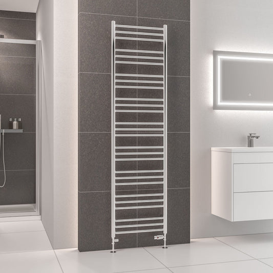 Eastbrook Corinium Electric Round Straight Chrome Towel Rail 1800mm x 500mm 89.1570-ELE