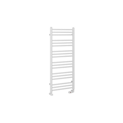 Eastbrook Corinium Electric Round Straight Gloss White Towel Rail 1200mm x 500mm Cut Out Image 89.1544-ELE