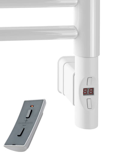 Eastbrook Corinium Electric Round Straight Gloss White Towel Rail 1200mm x 600mm 89.1545-ELE-8.504