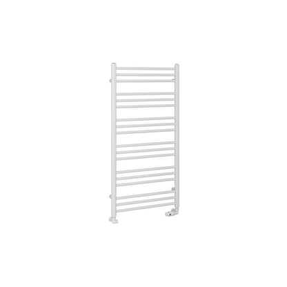 Eastbrook Corinium Electric Round Straight Gloss White Towel Rail 1200mm x 600mm Cut Out Image 89.1545-ELE