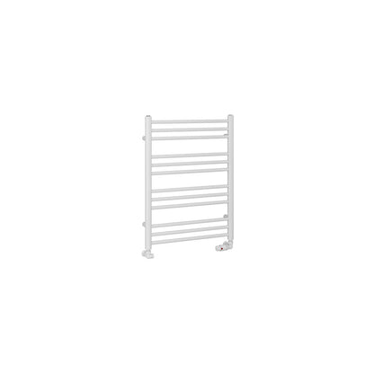 Eastbrook Corinium Electric Round Straight Gloss White Towel Rail 800mm x 600mm Cut Out Image 89.1543-ELE