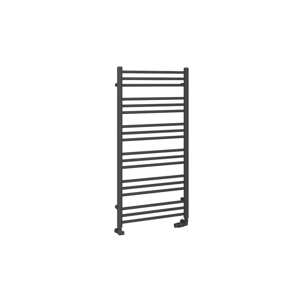 Eastbrook Corinium Electric Round Straight Matt Anthracite Towel Rail 1200mm x 600mm Cut Out Image 89.1557-ELE