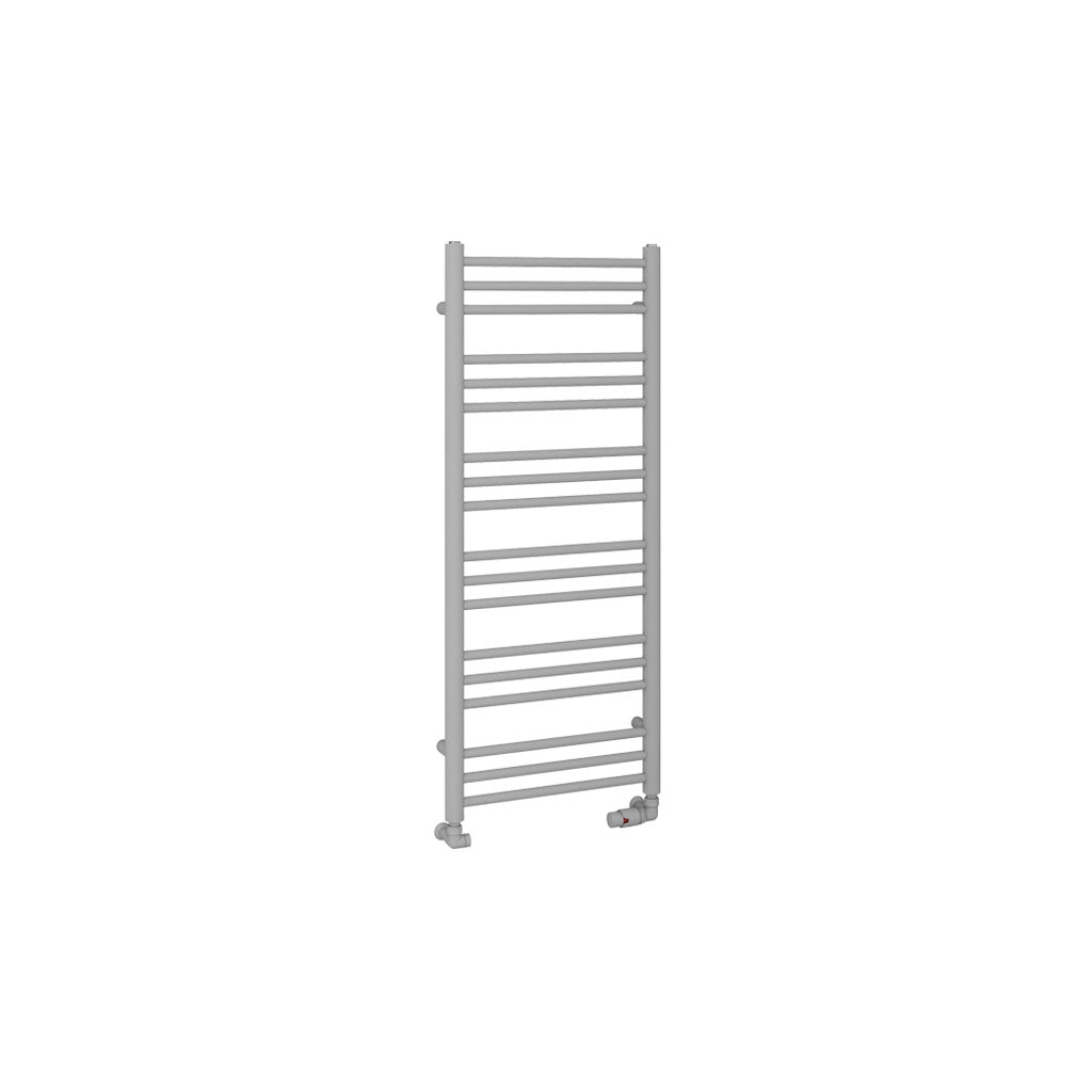 Eastbrook Corinium Electric Round Straight Matt Grey Towel Rail 1200mm x 500mm Cut Out Image 89.1550-ELE