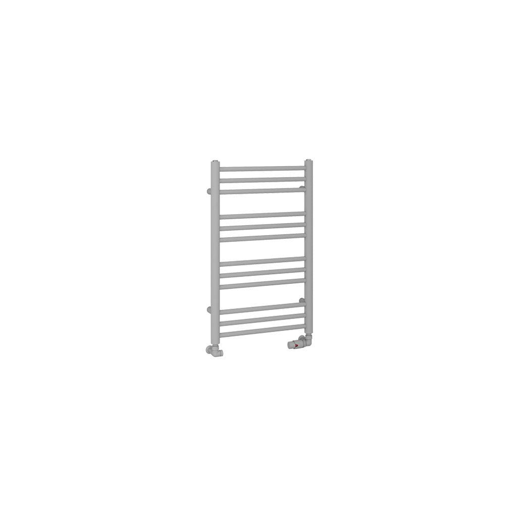 Eastbrook Corinium Electric Round Straight Matt Grey Towel Rail 800mm x 500mm Cut Out Image 89.1548-ELE