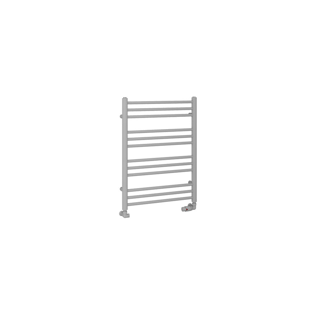 Eastbrook Corinium Electric Round Straight Matt Grey Towel Rail 800mm x 600mm Cut Out Image 89.1549-ELE