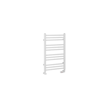 Eastbrook Corinium Round Straight Gloss White Towel Rail 800mm x 500mm Cut Out Image 89.1542