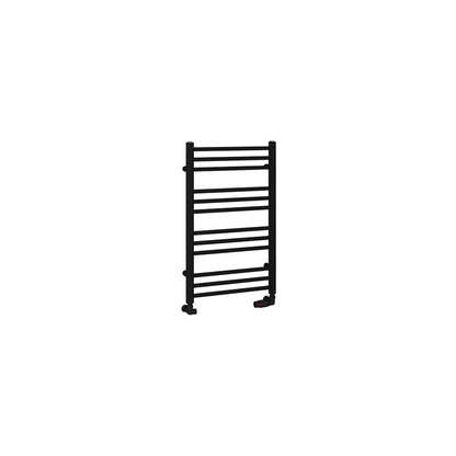 Eastbrook Corinium Round Straight Matt Black Towel Rail 800mm x 500mm Cut Out Image 89.1560