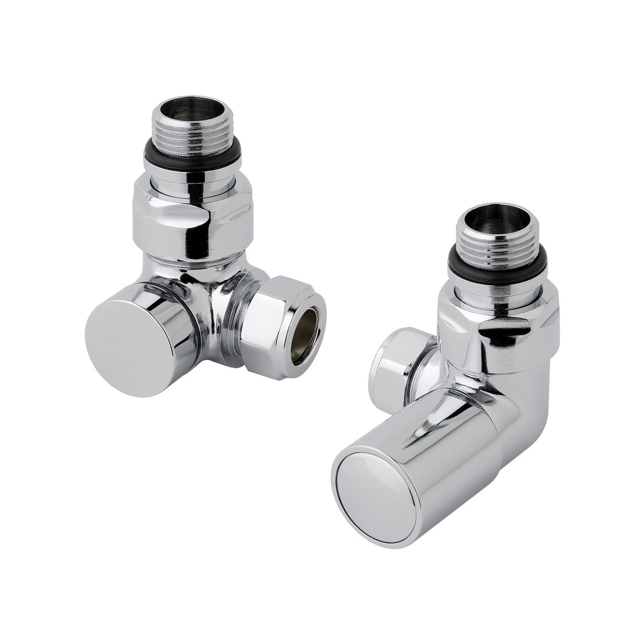 Eastbrook Corner Chrome Manual Radiator Valves 15mm (Pair) 41.3006