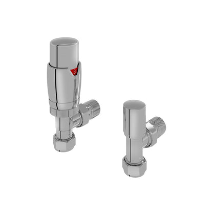 Eastbrook Darlington Angled Chrome Bi-Directional TRV with Lockshield 15mm (pair) 54.0002