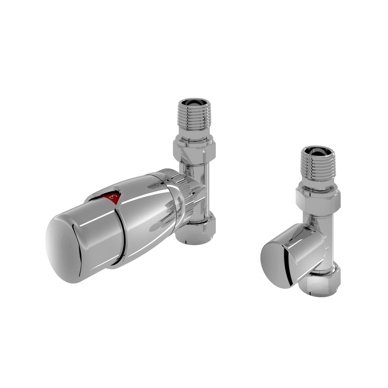 Eastbrook Darlington Straight Chrome Bi-Directional TRV with Lockshield 15mm (pair) 54.0003