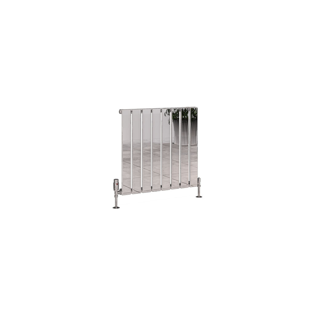 Eastbrook Deddington Chrome Horizontal Single Panel Designer Radiator 600mm x 630mm Cut Out Image 89.0797