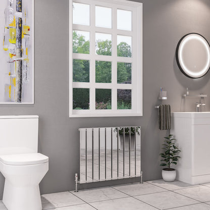 Eastbrook Deddington Chrome Horizontal Single Panel Designer Radiator 600mm x 790mm 89.0798