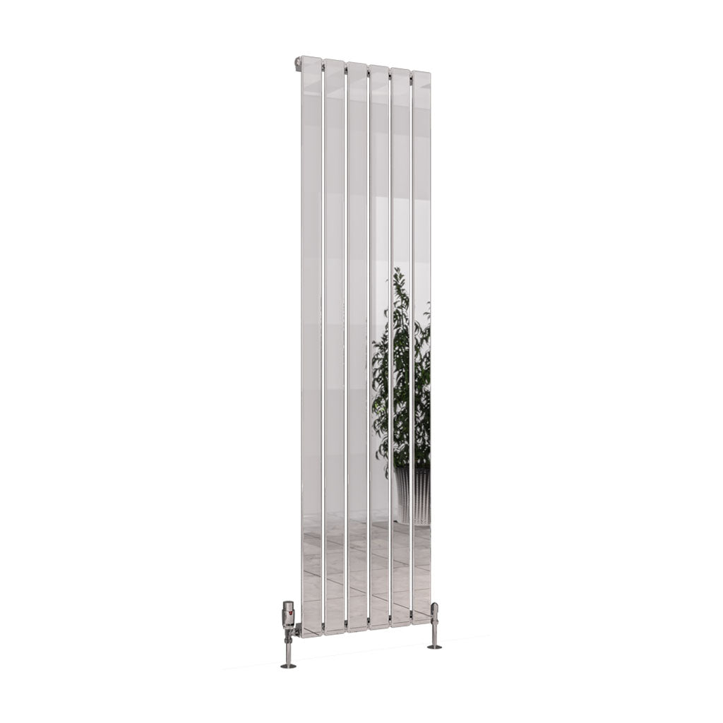 Eastbrook Deddington Chrome Vertical Single Panel Designer Radiator 1800mm x 470mm Cut Out Image 89.0795