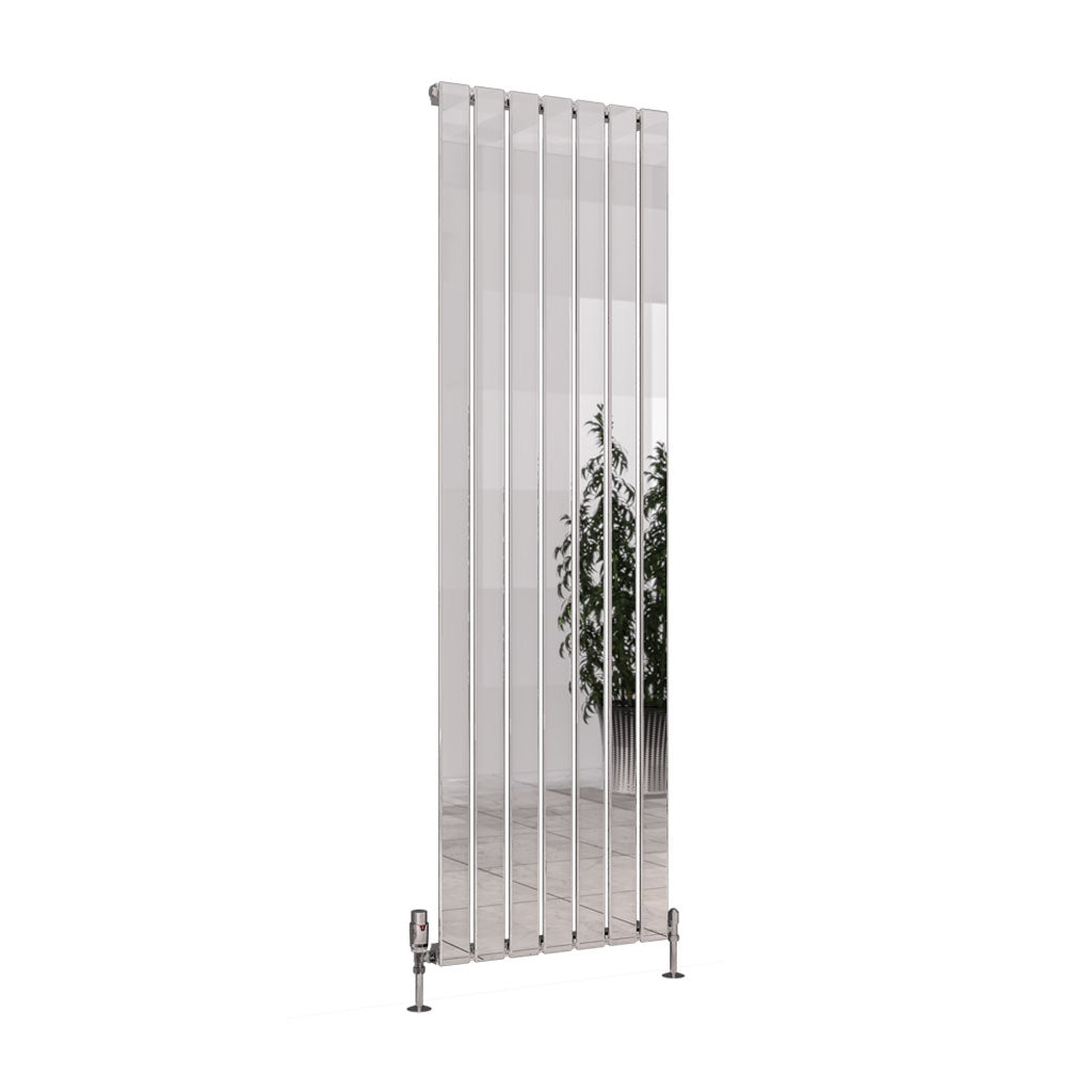 Eastbrook Deddington Chrome Vertical Single Panel Designer Radiator 1800mm x 550mm Cut Out Image 89.1524