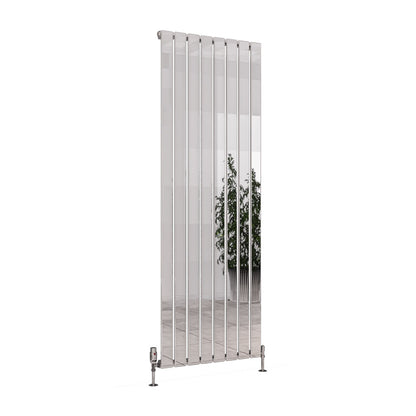 Eastbrook Deddington Chrome Vertical Single Panel Designer Radiator 1800mm x 630mm Cut Out Image 89.0796