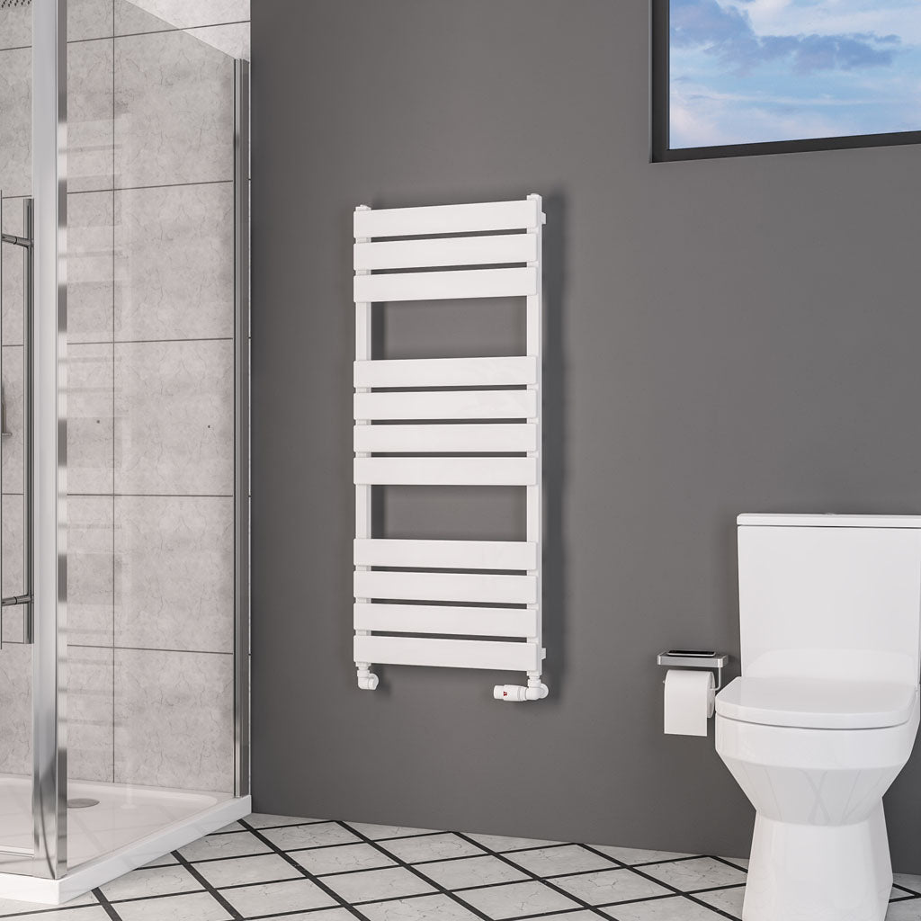 Eastbrook Deddington Electric Gloss White Designer Towel Rail 1200mm x 500mm 89.0859-ELE