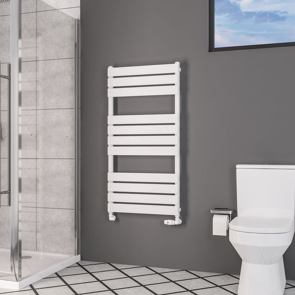 Eastbrook Deddington Electric Gloss White Designer Towel Rail 1200mm x 600mm 89.0860-ELE