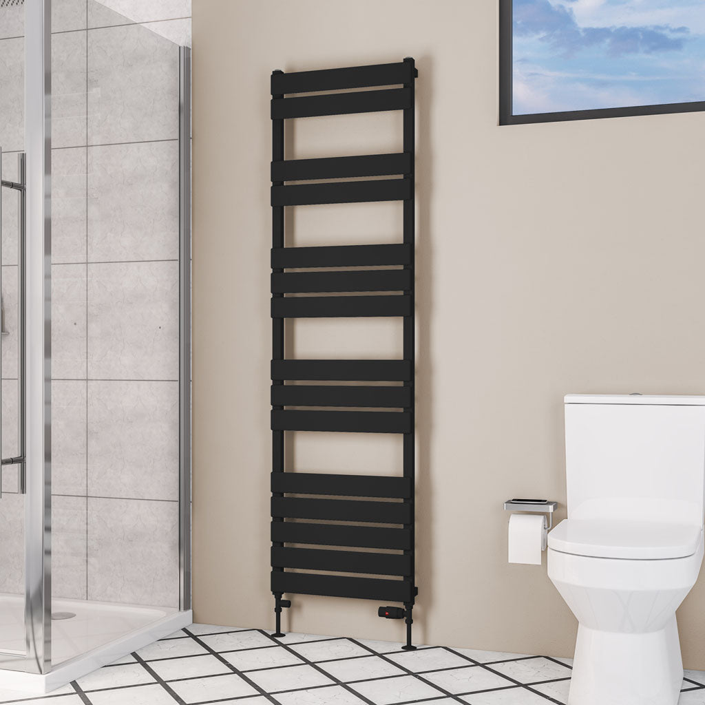 Eastbrook Deddington Electric Matt Black Designer Towel Rail 1800mm x 500mm 89.1527-ELE