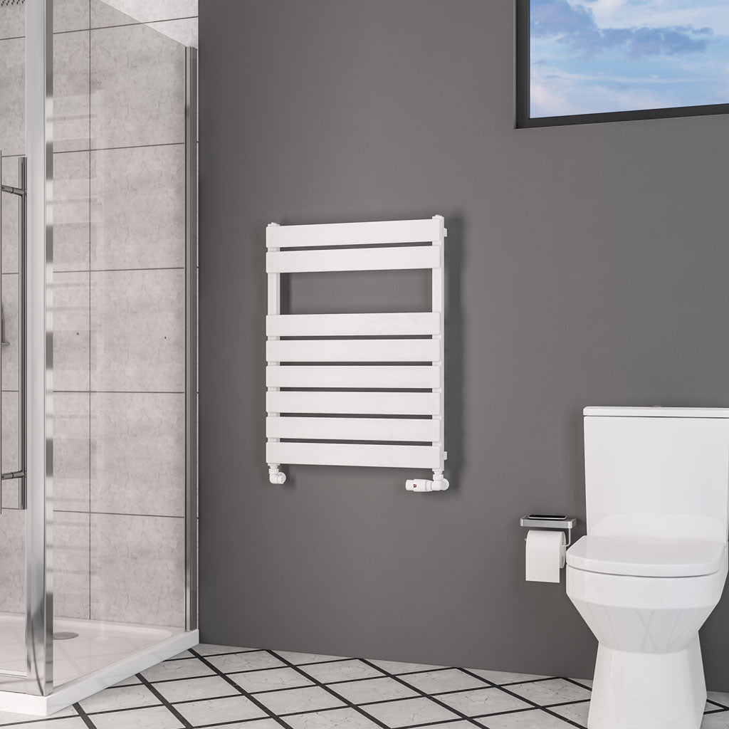 Eastbrook Deddington Gloss White Designer Towel Rail 800mm x 600mm 89.0858