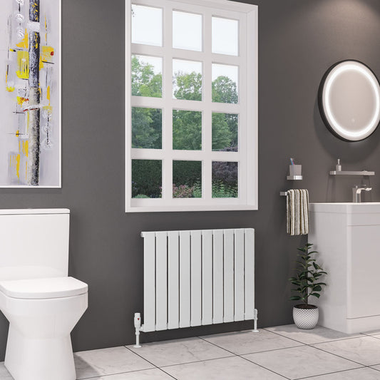 Eastbrook Deddington Gloss White Horizontal Single Panel Designer Radiator 600mm x 790mm 89.0854