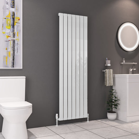 Eastbrook Deddington Gloss White Vertical Single Panel Designer Radiator 1800mm x 550mm 89.1512