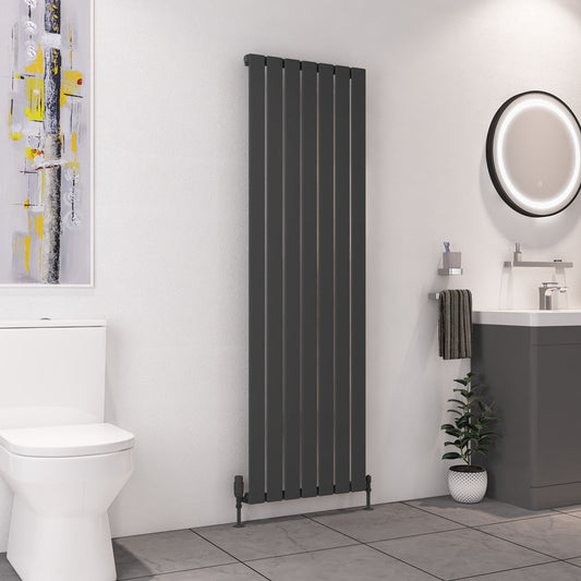 Eastbrook Deddington Matt Anthracite Vertical Single Panel Designer Radiator 1800mm x 550mm 89.1514