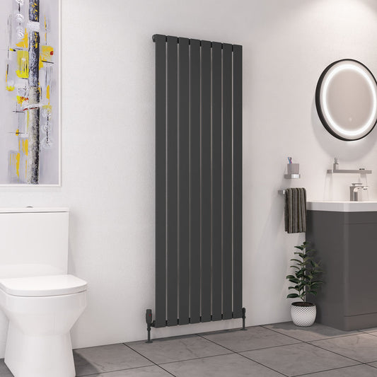 Eastbrook Deddington Matt Anthracite Vertical Single Panel Designer Radiator 1800mm x 630mm 89.0865