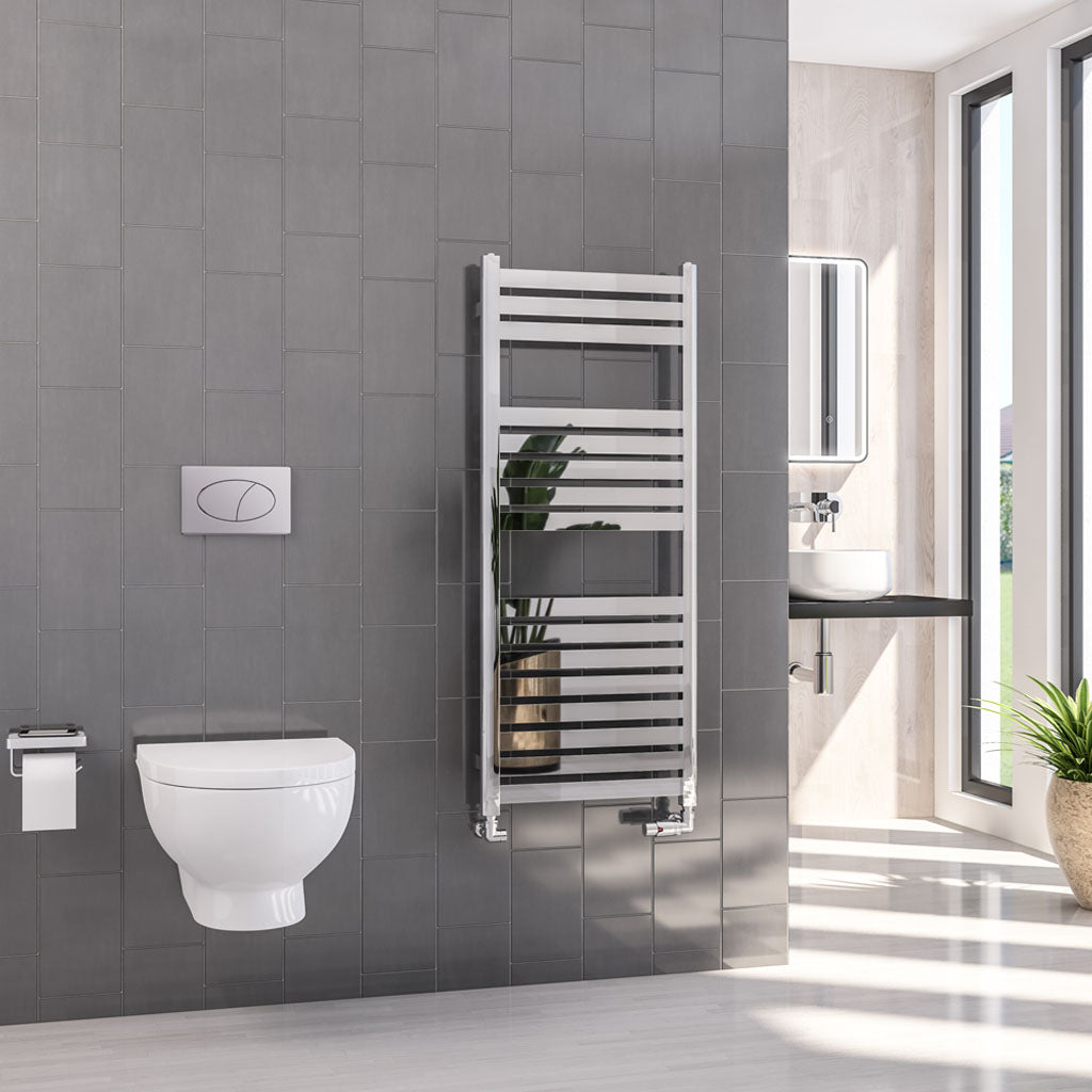 Eastbrook Defford Electric Chrome Designer Towel Rail 1200mm x 500mm 89.1300-ELE