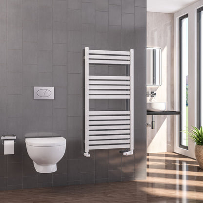 Eastbrook Defford Electric Gloss White Designer Towel Rail 1200mm x 600mm 89.1277-ELE