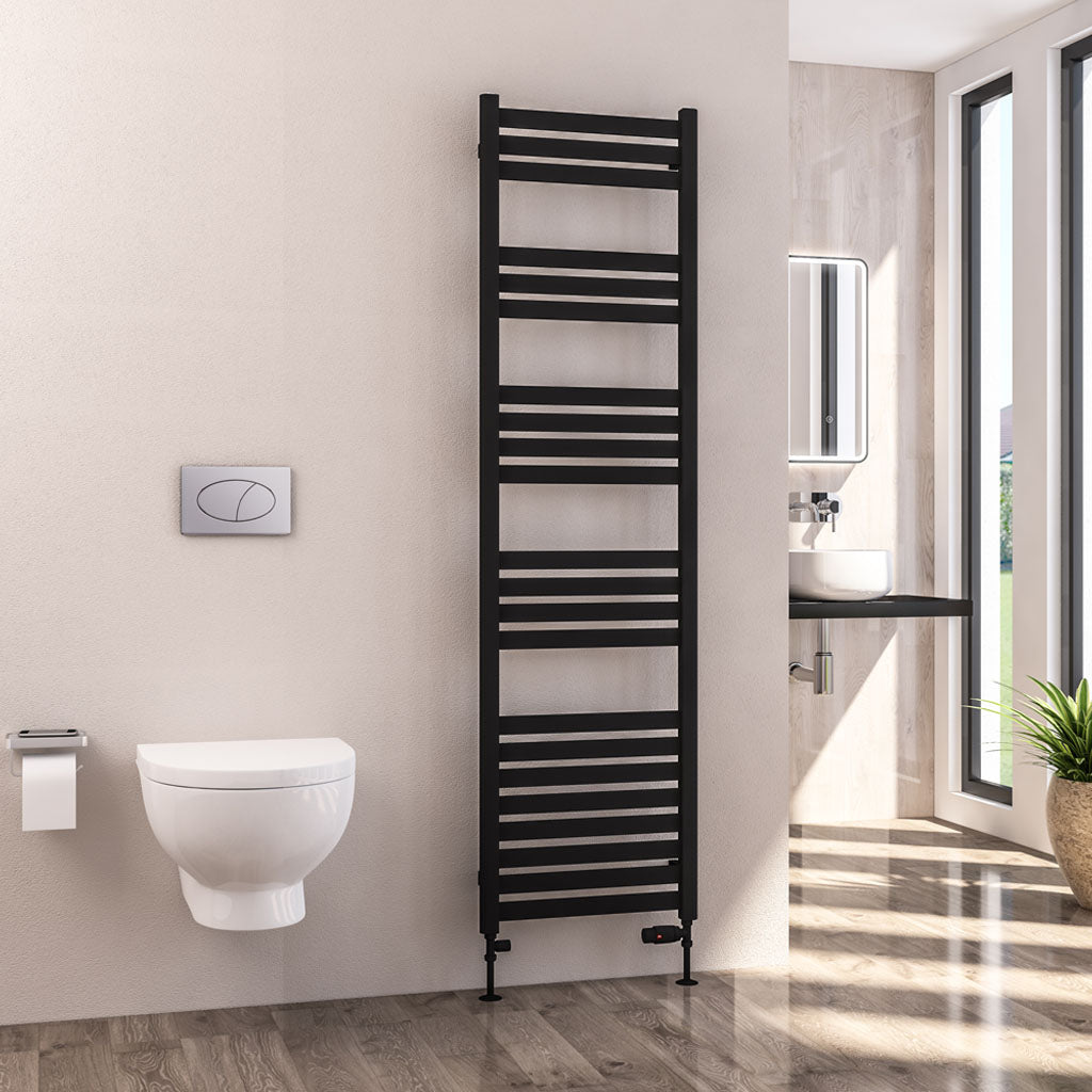 Eastbrook Defford Electric Matt Black Designer Towel Rail 1800mm x 500mm 89.1296-ELE