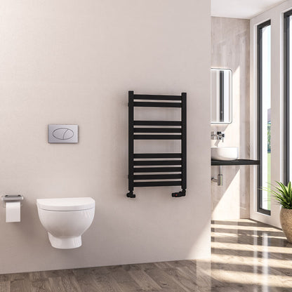 Eastbrook Defford Electric Matt Black Designer Towel Rail 800mm x 500mm 89.1292-ELE