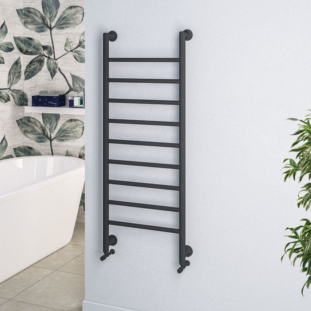 Eastbrook Eshton Electric Matt Anthracite Traditional Designer Towel Rail 1200mm x 600mm 61.0057-ELE