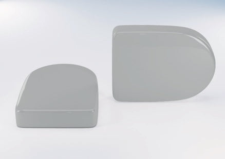 Eastbrook Grey D-Shape Vet Caps (pair) Lifestyle Image 101.0114
