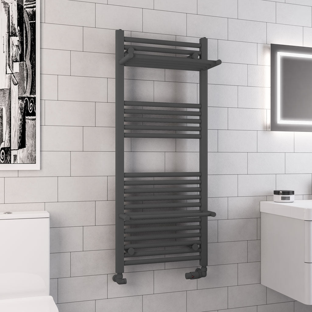 Eastbrook Haddenham Electric Matt Anthracite Towel Rail 1200mm x 500mm 61.0070-ELE