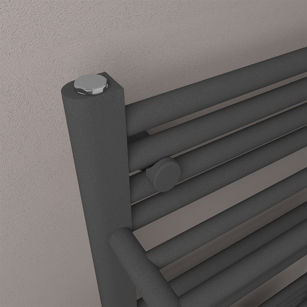 Eastbrook Haddenham Electric Matt Anthracite Towel Rail 1200mm x 500mm Close Up Image 61.0070-ELE