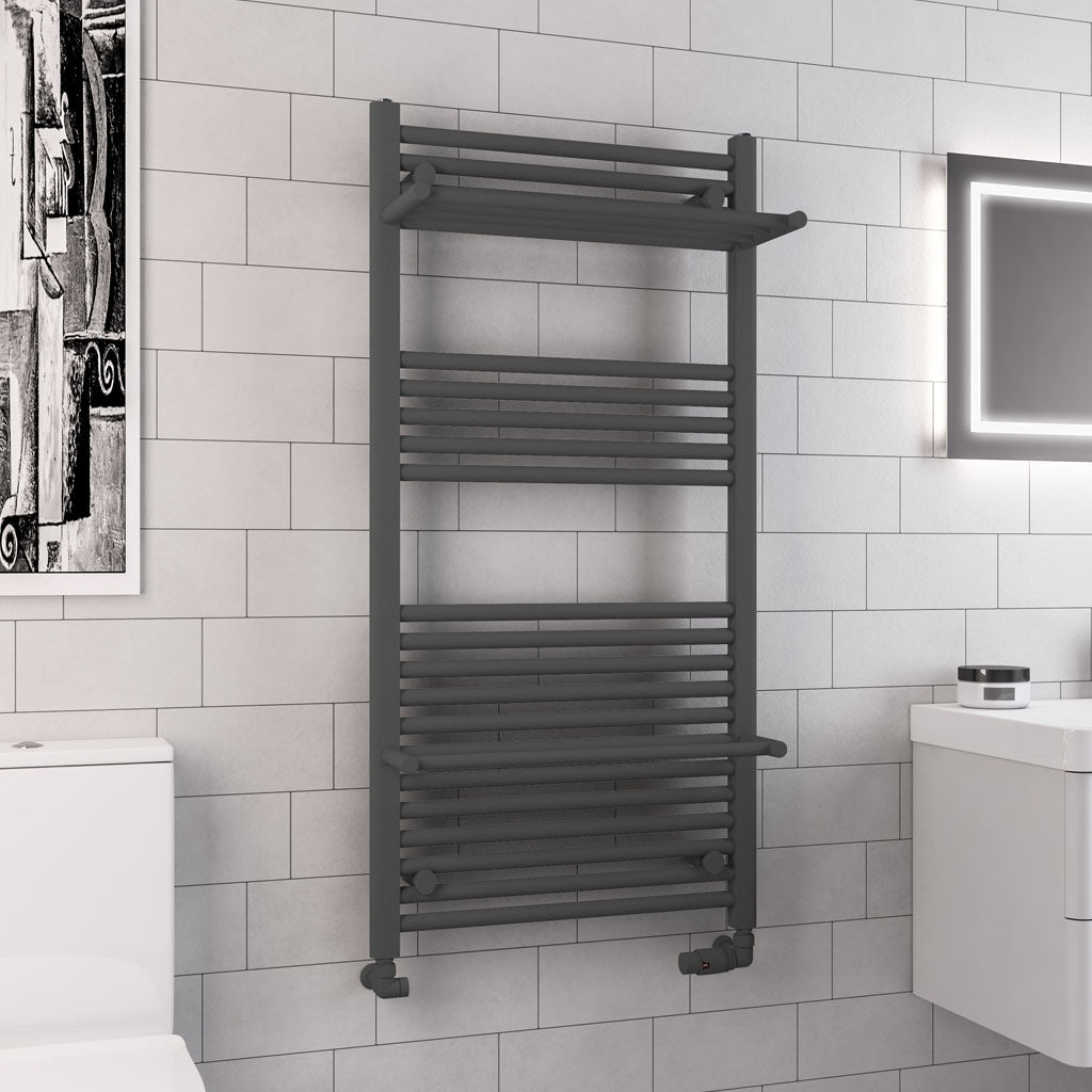 Eastbrook Haddenham Electric Matt Anthracite Towel Rail 1200mm x 600mm 61.0071-ELE