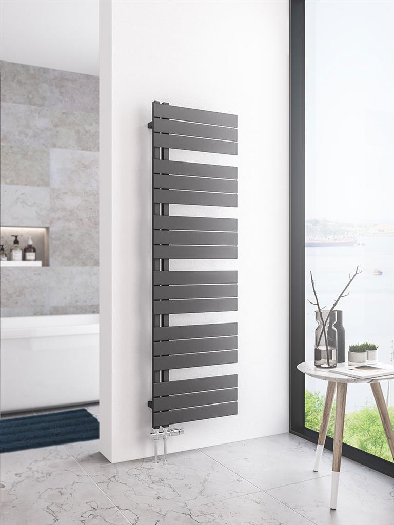 Eastbrook Helmsley Electric Matt Anthracite Designer Towel Rail 1640mm x 500mm 89.0636-ELE